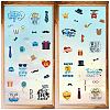 8 Sheets 8 Styles PVC Waterproof Wall Stickers DIY-WH0345-199-1