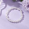 Kids ABS Plastic Imitation Pearl Round Beads Stretch Bracelets BJEW-JB11558-03-1