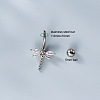 316L Surgical Stainless Steel Clear Cubic Zirconia Curved Barbell Belly Rings WG7644D-07-5