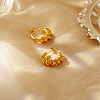 304 Stainless Steel C Shaped Spring Design Stud Earrings FA3062-1-3
