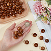 50Pcs Spray Painted Wood European Beads WOOD-PA0001-78A-4