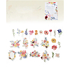 25Pcs Flowers Theme DIY Paper Stickers STIC-U004-02A-1