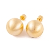 Round Ball Drawbench Brass Ear False Plugs for Women EJEW-G391-24A-G-2