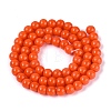 Opaque Solid Color Glass Beads Strands GLAA-T032-P6mm-18-3