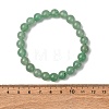 Dyed Natural Green Aventurine Beads Stretch Bracelets BJEW-Q305-8