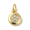 Brass Micro Pave Cubic Zirconia Charms KK-M283-25F-01-1