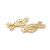 Brass Micro Pave Clear Cubic Zirconia Pendants ZIRC-L100-119G-3