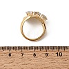 304 Stainless Steel Micro Pave Cubic Zirconia Open Cuff Rings for Women RJEW-K258-12C-G-5