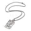 304 Stainless Steel Pendant Necklaces NJEW-K253-23P-2