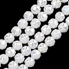 Electroplate Transparent Glass Beads Strands GLAA-H040-01I-1