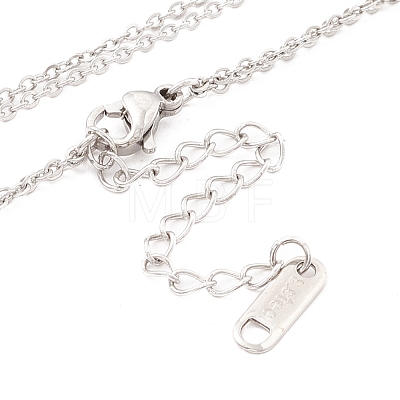304 Stainless Steel Necklaces NJEW-M189-01P-1