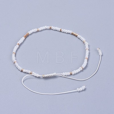 Adjustable Nylon Thread Braided Beads Bracelets BJEW-JB04374-01-1