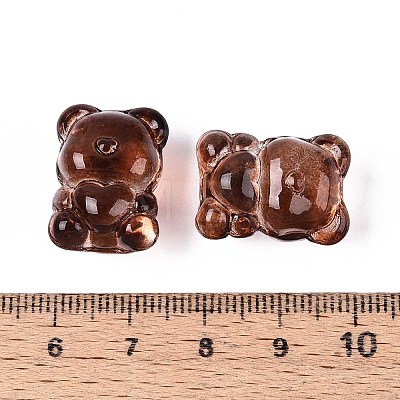 Baking Paint Transparent Glass Beads DGLA-N018-02E-1