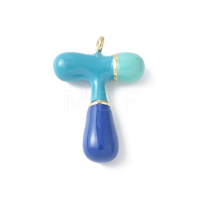 Brass Enamel Pendants KK-E093-03G-T-01-1