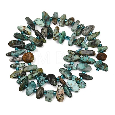 Natural African Turquoise(Jasper) Beads Strands G-K393-B01-1