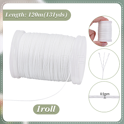 Waxed Polyester Cord YC-WH0018-01A-1
