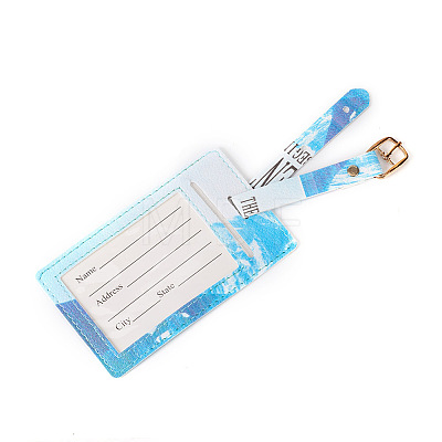 PU Leather Luggage Bag Tags AJEW-WH0113-63D-1