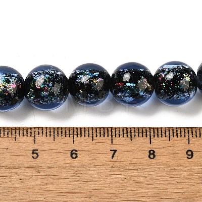 Handmade Dichroic Foil Glass Beads Strands DICH-U001-06I-1