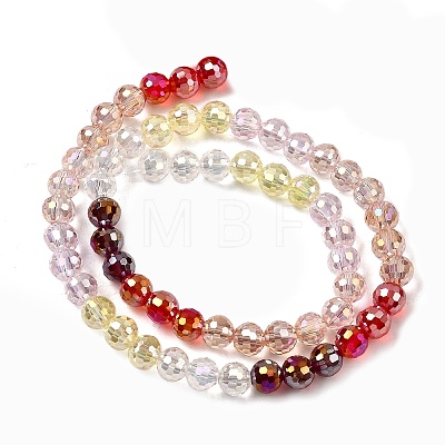 Electroplate Glass Beads Strands EGLA-D300-06-6mm-06-1
