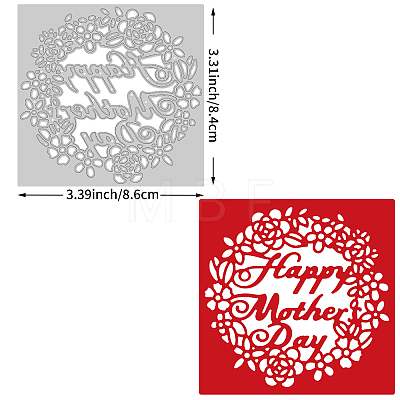 Carbon Steel Cutting Dies Stencils DIY-WH0263-0266-1