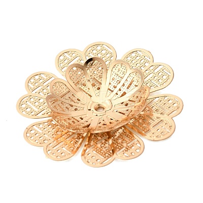 Brass Bead Caps KK-C167-03C-G-1