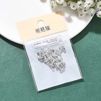 SHEGRACE Brass Micro Pave Clear Cubic Zirconia Pendants XGRQ29911-394P-I-1