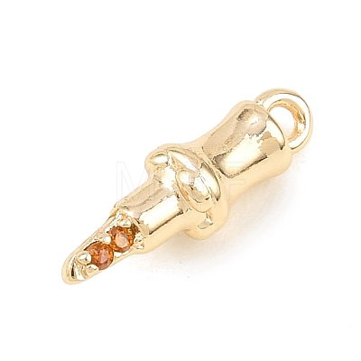 Brass Micro Pave Cubic Zirconia Pendants KK-A283-02C-G-1