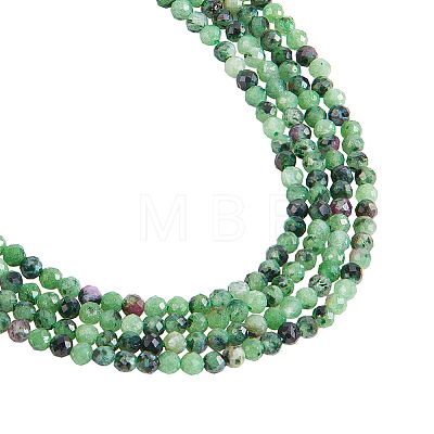  2 Strands Natural Ruby in Zoisite Beads Strands G-NB0005-07-1