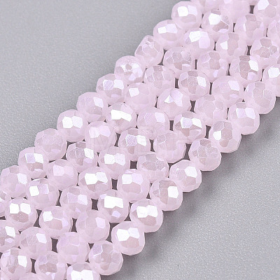 Electroplate Glass Beads Strands EGLA-A044-J3mm-A02-1