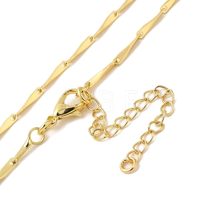 Brass Twist Link Chain Necklaces NJEW-B119-10G-1