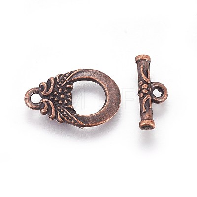 Tibetan Style Alloy Toggle Clasps PALLOY-J471-15R-1