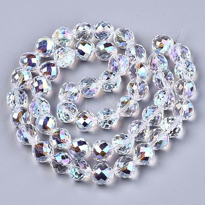 Electroplate Glass Beads Strands X-EGLA-S194-05A-G01-1