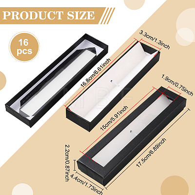 Rectangle Paper Single Pen Gift Box CON-WH0089-30-1