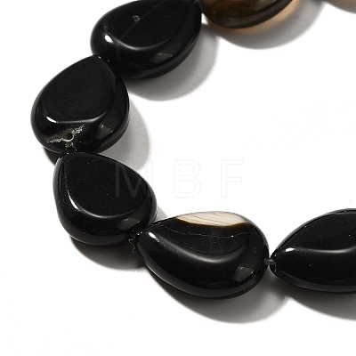 Natural Black Agate(Dyed & Heated) Beads Strands G-P561-B13-01-1