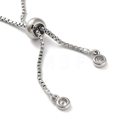 Adjustable Brass Round Beaded Slider Bracelets BJEW-D039-31A-P-1