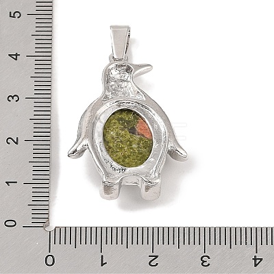 Natural Unakite Pendants G-A224-02P-08-1