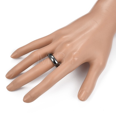 Non-Magnetic Synthetic Hematite Finger Rings RJEW-J005-03-1