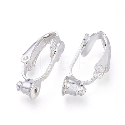 Brass Clip-on Earring Converters Findings KK-Q115-S-NF-1