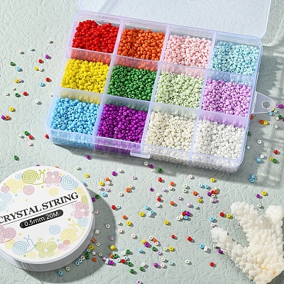 DIY Candy Color Seed Beads Bracelet Making Kit SEED-YW0001-79-1