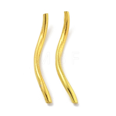 Brass Twist Tube Beads KK-B120-02D-G-1