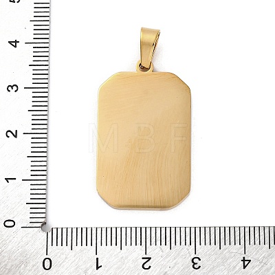 Ion Plating(IP) 304 Stainless Steel Enamel Pendants STAS-Q003-01G-020-1