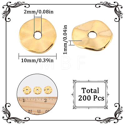 200Pcs Tibetan Style Alloy Wavy Spacer Beads FIND-SC0008-89-1