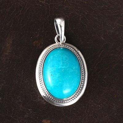 Dyed Synthetic Turquoise Pendants G-C276-03-1