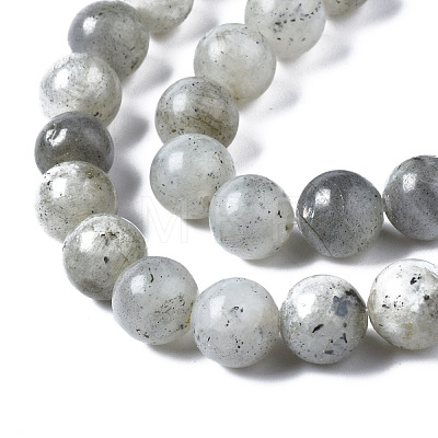 Natural Labradorite Round Beads Strands G-S158-8mm-1