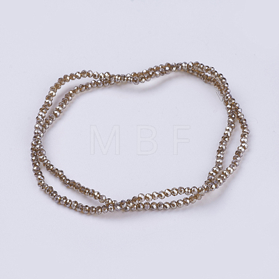 Electroplate Glass Beads Strands GLAA-F078-FP05-1