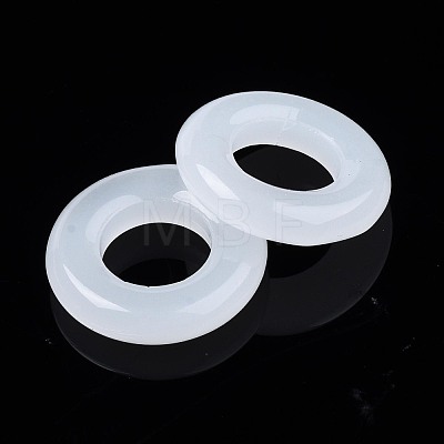 Imitation Jade Glass Linking Rings GLAA-S054-35B-A02-1