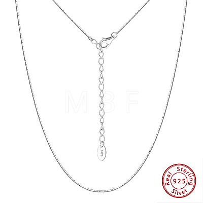 925 Sterling Silver Cardano Chain Necklaces for Women NJEW-H048-06P-1