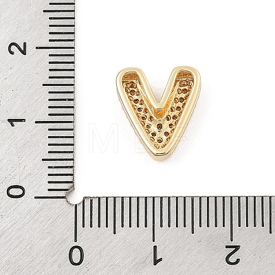 Brass Micro Pave Cubic Zirconia Slide Charms ZIRC-I068-08G-1