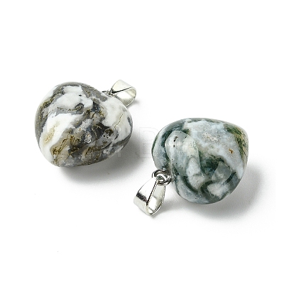 Natural Tree Agate Pendants G-F820-10A-29-1
