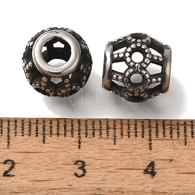 304 Stainless Steel European Beads STAS-D191-05S-AS-1